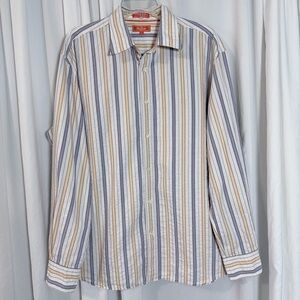 Faconnable Men's Striped Button Up Shirt